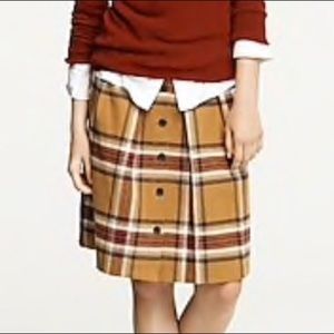 J. Crew plaid midi skirt size 10
